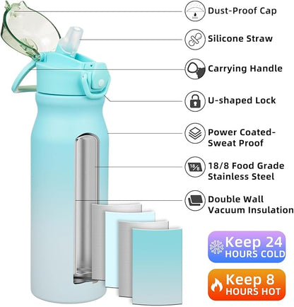 BJPKPK Insulated Water Bottle 25oz Stainless Steel Water Bottles - Image 2