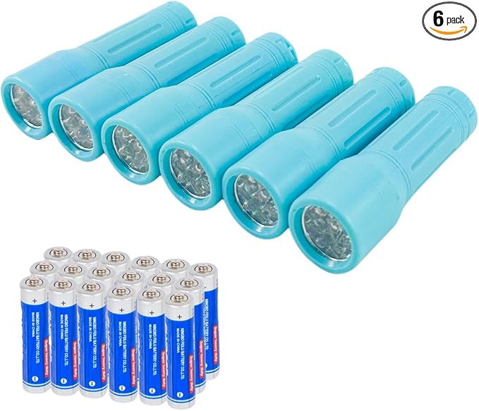 9-LED Mini Flashlight, Small Multicolor Flashlights by Hilngav