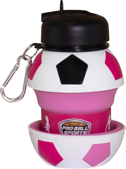 Maccabi Art Clip-On Collapsible BPA-Free Silicone Soccer Ball Water Bottle - Image 9