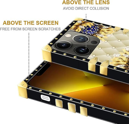 Compatible with iPhone 13 Pro Max Case, Sunflower Diamonds Leather Luxury - Image 6
