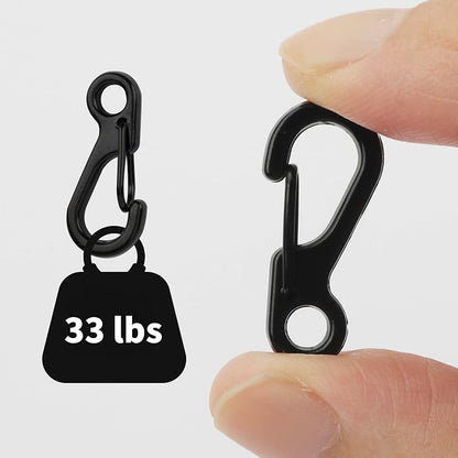 SWATOM Small Mini Carabiner Clip Tiny Spring Snap Hook Keychains Micro - Image 6