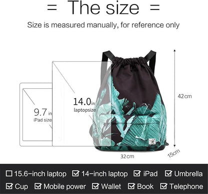 Waterproof Drawstring Bag, Gym Bag Sackpack Sports Beach Backpack - Image 7