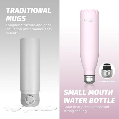 WATERSY Stainless Steel water bottles, 17oz/500ml Insulated Water Bottles - Image 4