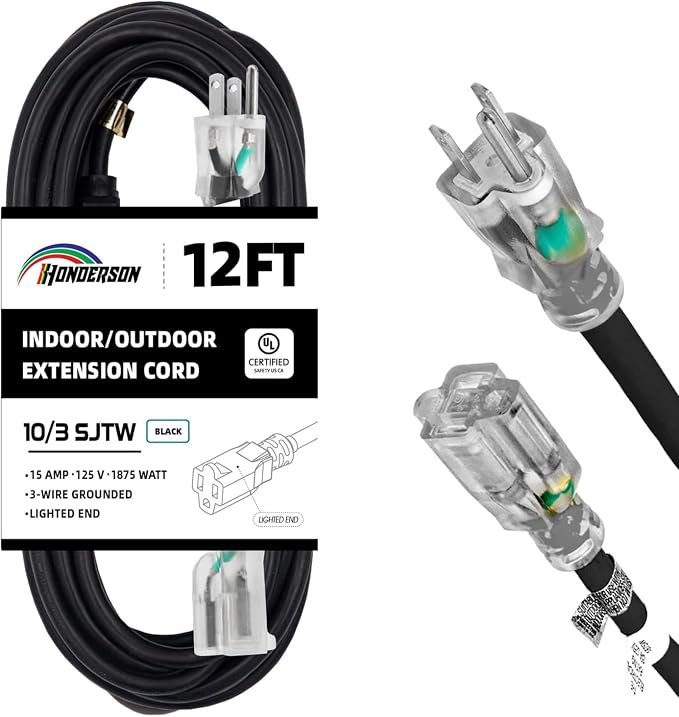 Indoor Outdoor Extension Cord Weatherproof by HONDERSON