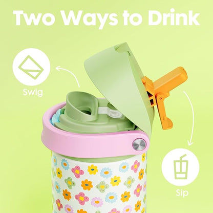 18 oz Kids Water Bottle for School: Meoky 18 oz Stainless Steel Insulated Water - Image 4