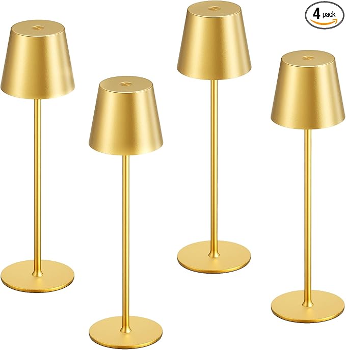 Kakanuo Cordless Table Lamp Rechargeable Gold by KakanuoLightings