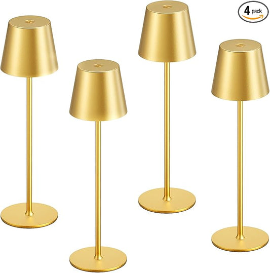 Kakanuo Cordless Table Lamp Rechargeable Gold by KakanuoLightings