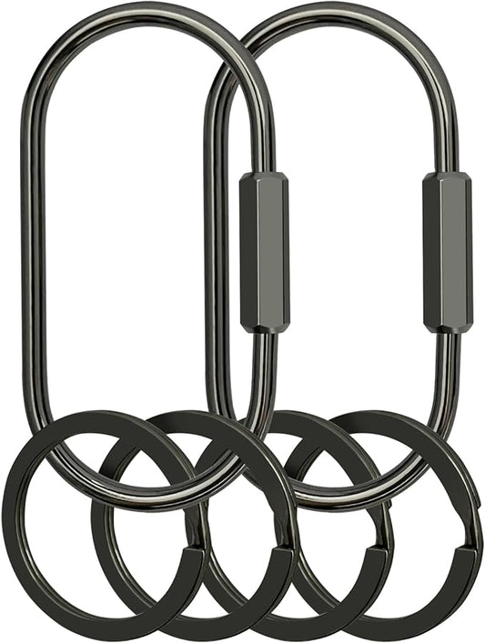 Key Chain, Brass Key Rings 2 Pack Screw Lock Key Organizer by Unknown