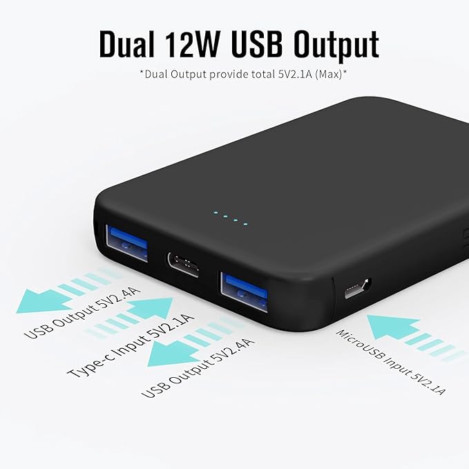 VANYUST S22 Portable Charger, Mini Colorful Power Bank, 5000mAh External - Image 3