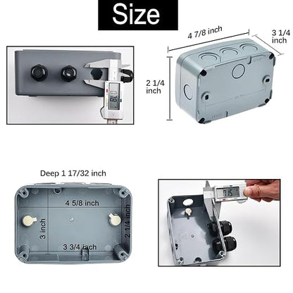 Outdoor Junction Box, Nineleaf IP66 3 Set Weatherproof Electrical Boxes - Image 5