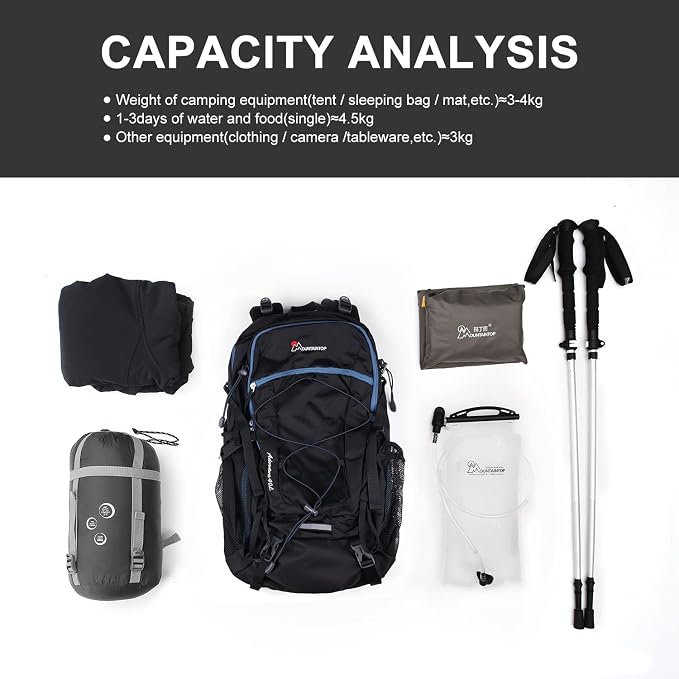 MOUNTAINTOP 25L/40L Hiking Backpack, Lightweight Travel Backpack - Image 4