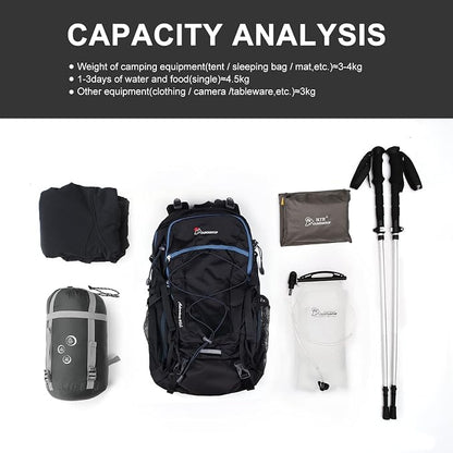 MOUNTAINTOP 25L/40L Hiking Backpack, Lightweight Travel Backpack - Image 4