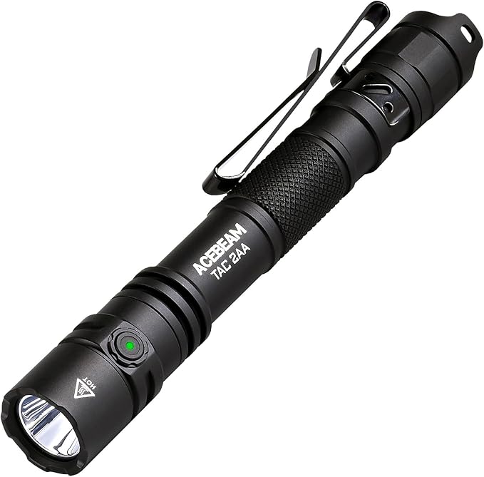 ACEBEAM TAC 2AA EDC Tactical Dual Modes Flashlight Rechargeable, 1600 High by ACEBEAM