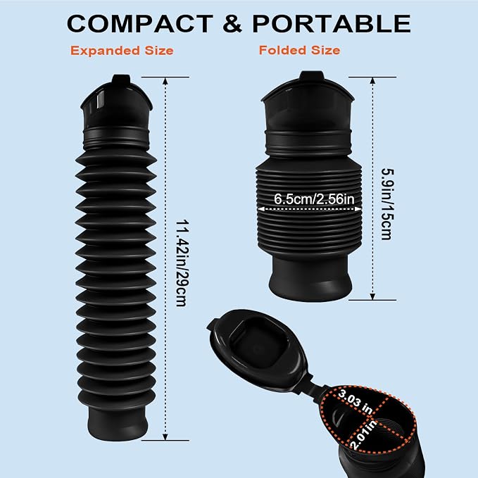 Pee Bottles for Men, Portable Urinal for Men, Collapsible Urine Bottle 750ML - Image 4