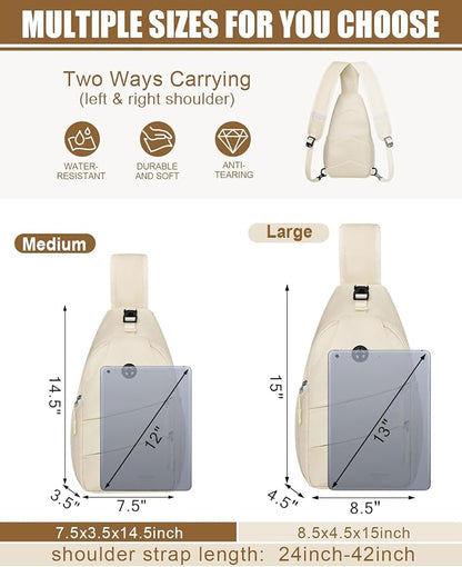 Pritent Crossbody Bags for Women Men Trendy Sling Bag Backpack Casual Chest Bag - Image 2