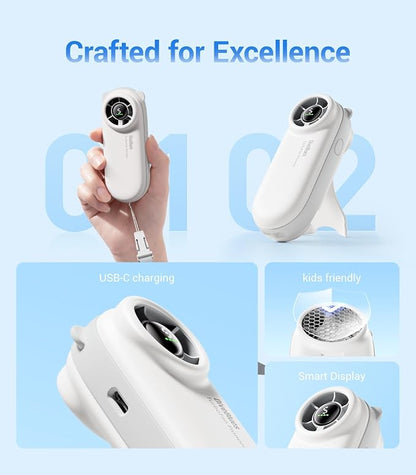 Diveblues Handheld Portable Turbo Fan, 4000mAh USB Rechargeable Pocket Fan - Image 5