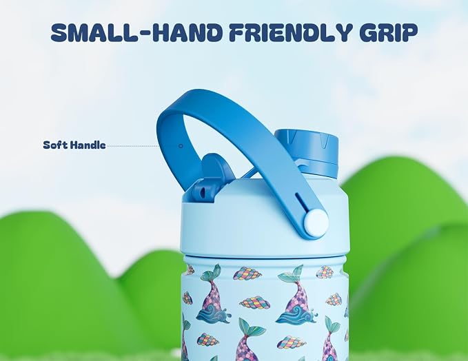 POWCAN 18 oz Kids Insulated Mermaid Water Bottle - Image 4