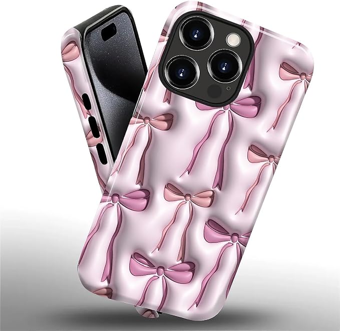 for iPhone 11 Pro Case, HL2 Abstract Ribbons Bows Hybrid 2 Layer Hard Shell - Image 2