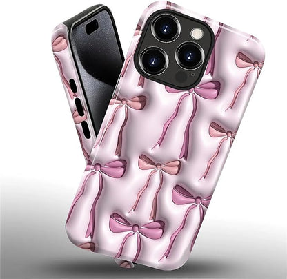 for iPhone 11 Pro Max Case, HL2 Abstract Ribbons Bows Hybrid 2 Layer Hard Shell - Image 2