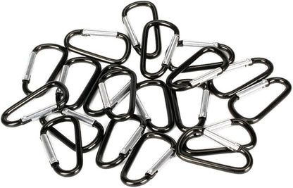 20 Pack 2.5" D Shape Aluminum Large Carabiner Clip Lock Hooks Spring Snap - Image 5