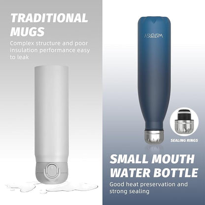WATERSY Stainless Steel water bottles, 17oz/500ml Insulated Water Bottles - Image 4