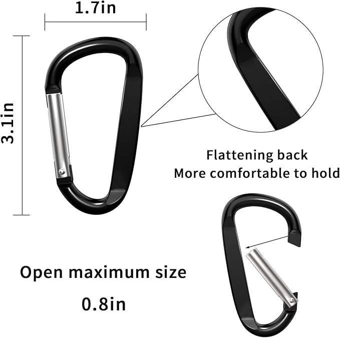 3" Aluminum Carabiner Clips - Image 2