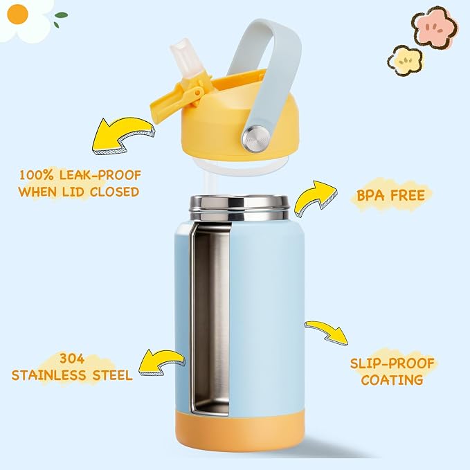 Kerilyn 12oz Water Bottle 2 Pack, Stainless Steel Insulated Water Bottle Bulk - Image 3