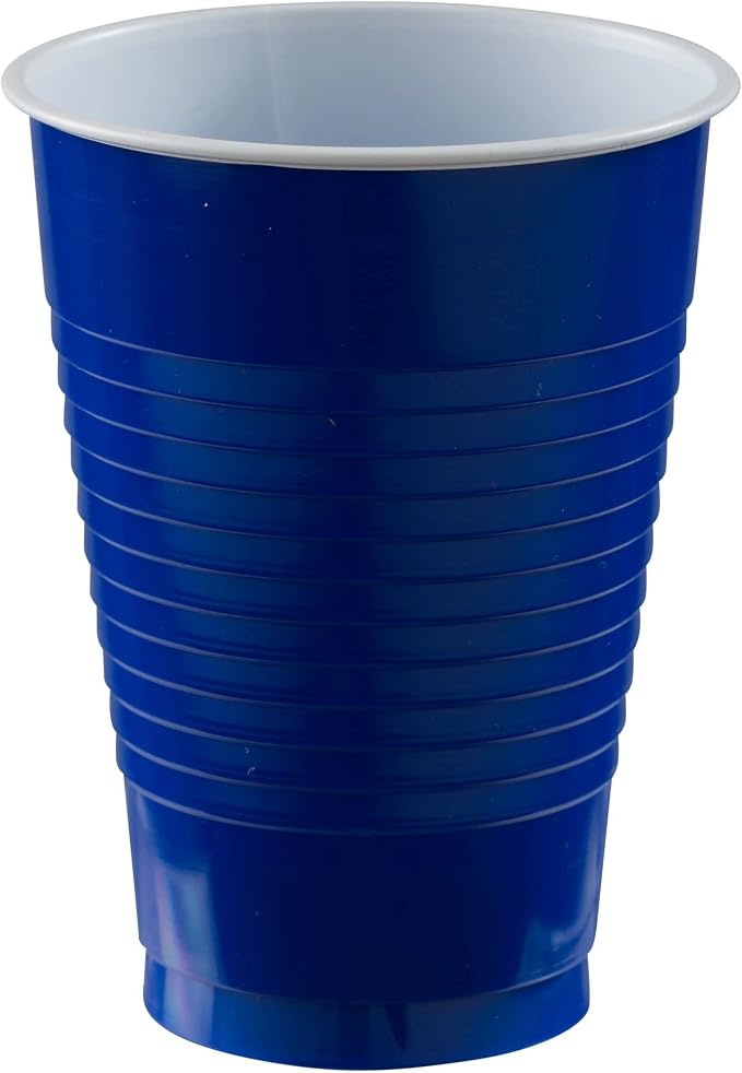 Bright Royal Blue Plastic Cups - 12 oz. - Versatile Drinkware by AmscanPartySupplies