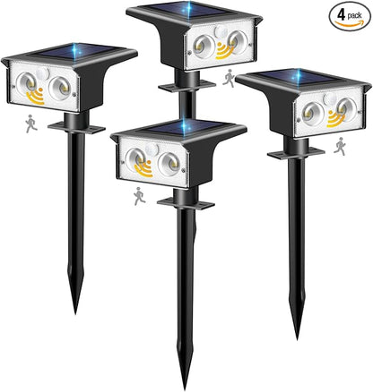 btfarm Solar Spot Lights Outdoor Waterproof, 4 Pack/3 Modes Motion Sensor Lights by btfarmdecorativelighting