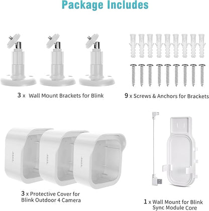 Wall Mount for Blink Outdoor Cameras, 3 Pack Weatherproof Housing, 360 Degrees - Image 8
