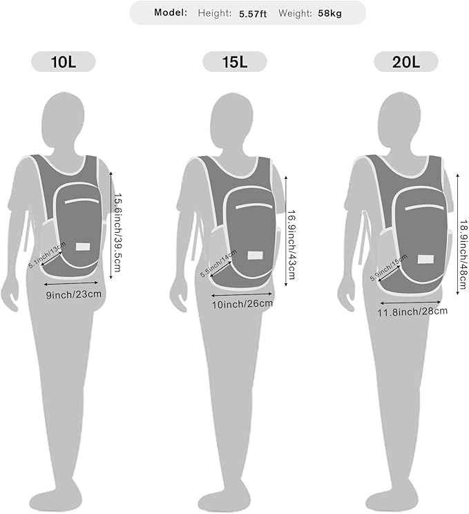 G4Free 10L/15L Hiking Backpack Lightweight Packable Hiking Daypack Small Travel - Image 2