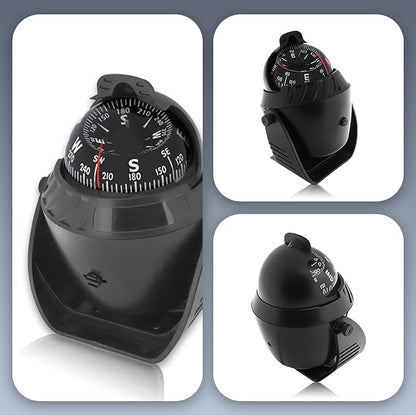 Boat Compass with Magnetic Declination Adjustment, Pivoting Marine Compass - Image 8