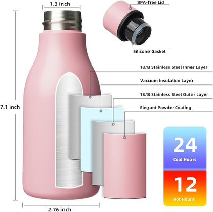 BJPKPK Insulated Water Bottles, 12oz Stainless Steel Metal Water Bottle - Image 3