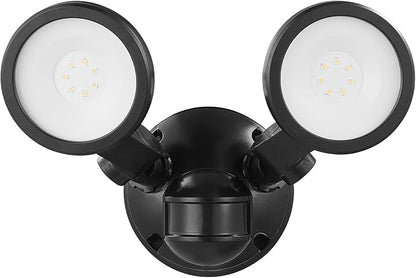 GLOBE Electric 10W Twin Head Motion Sensor LED Flood Light, 1000 Lumens by GlobeElectric