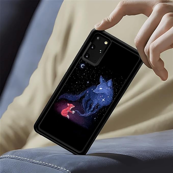 for Samsung Galaxy S20 Plus Case, Galaxy Fox Wolf Pattern Graphic Design Girl - Image 4