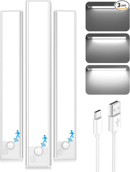 12'' Under Cabinet Lights, 2500mAh LED Battery Operated Rechargeable Motion by Brightever