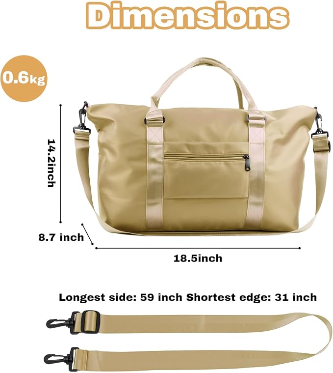 Weekender Duffel Bags for Women， Travel Totes Bag for Airplane Essentials - Image 4