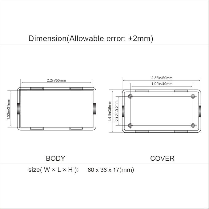 LeMotech 5Pcs ABS Plastic Electrical Project Case Power Junction Box, Project - Image 7