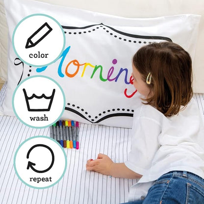 Coloring Pillowcase for Kids – Reusable DIY Pillow Cover - Image 5