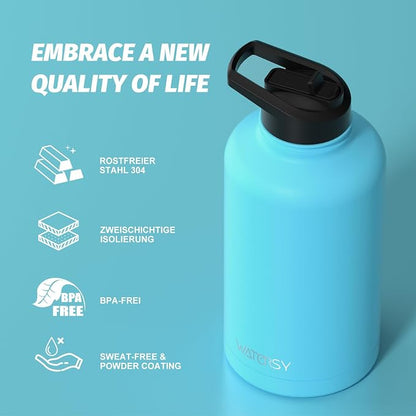 64oz Insulated Water Bottle, BPA Free&Leak Proof, Half Gallon Stainless Steel - Image 8