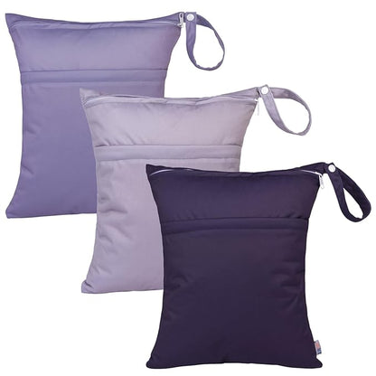 ALVABABY 3pcs Cloth Diaper Wet Dry Bags Waterproof Reusable by ALVABABY