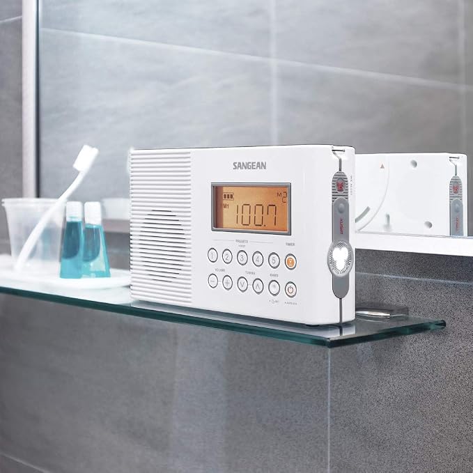 Sangean H201 Shower Radio AM/FM Waterproof, Weather Alert Radio - Image 7