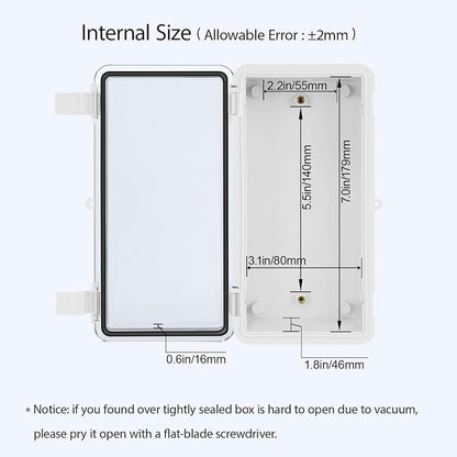 ABS Plastic Dustproof Waterproof IP65 Junction Box Hinged Shell Universal - Image 4