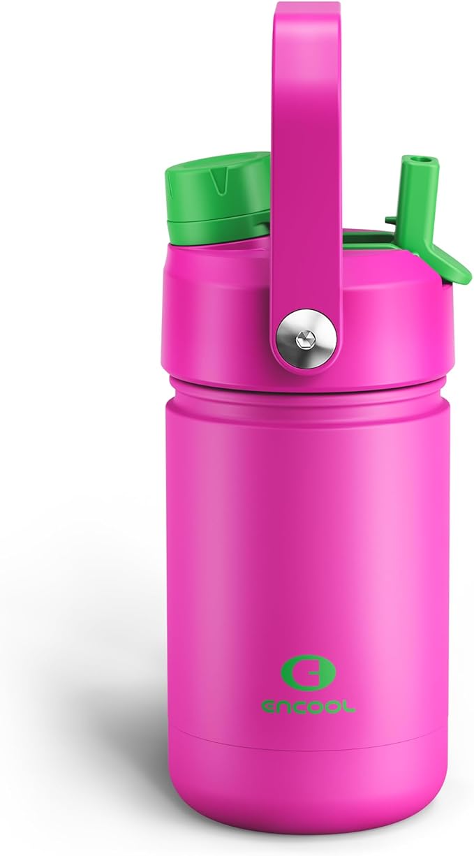 ENCOOL Kids Insulated Water Bottle - 12oz Stainless Steel Water Bottle with by ENCOOL