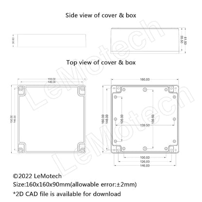 LeMotech Electrical Box ABS Plastic Project Box IP65 Waterproof Junction Box - Image 8
