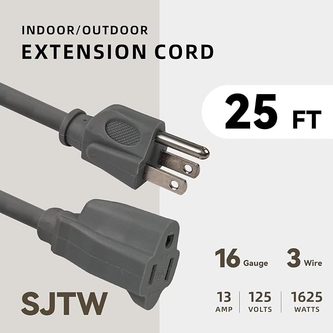 25ft Outdoor Extension Cord for Christmas Decorations - Image 2