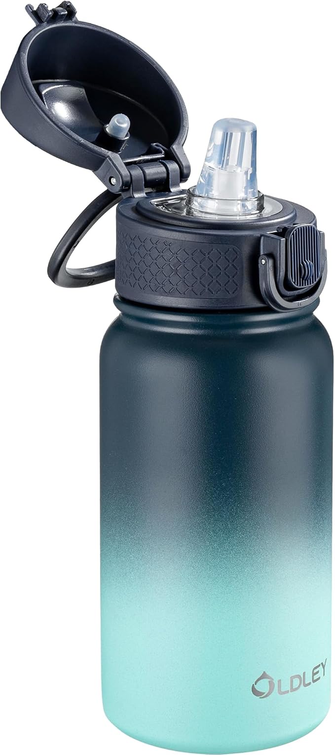 OLDLEY 12oz Kids Water Bottle, Stainless Steel Insulated Water Bottle by OLDLEY