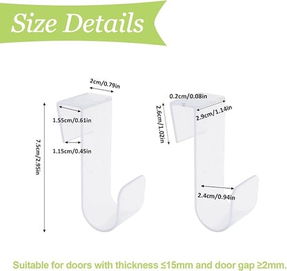 10PCS Over Cabinet Door Hooks Plastic Over The Door Single Hooks Space-Saving - Image 2
