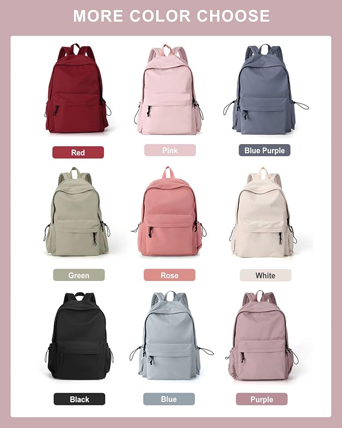 BJLFS Purple Backpack for Girls Women, Waterproof High School Bookbag, - Image 7