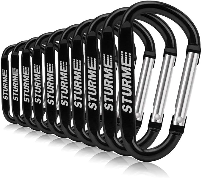 20pcs 2.7" Carabiner Clip Durable Carabeaner Hooks Small Carabiner D Clip - Image 8